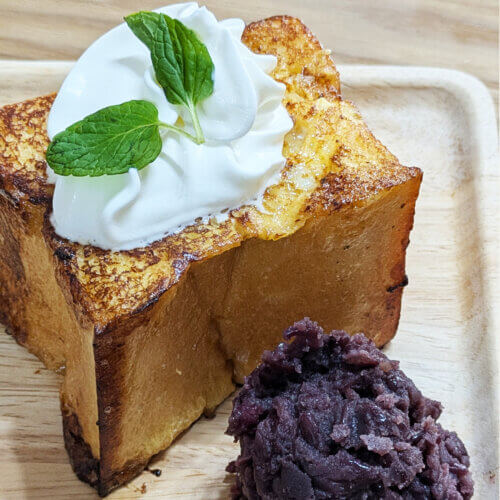 粒あんのブリュレフレンチトースト